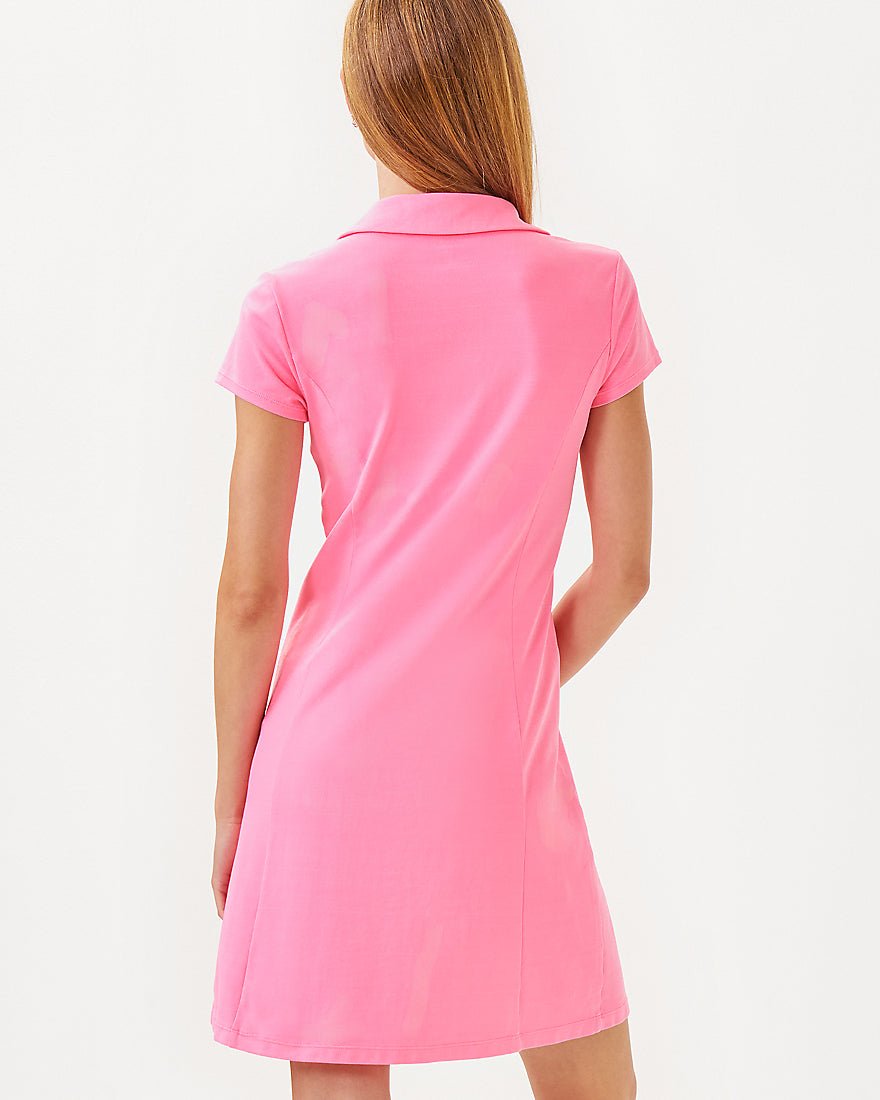 Frida Scallop Polo Dress - Rousseau Pink