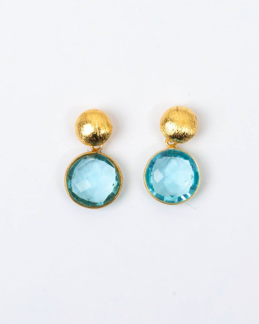 Fronte Drop Earrings - Aquamarine