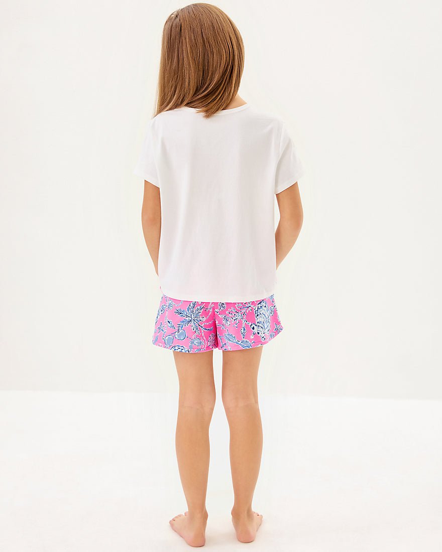 Girls Aviette Short - Rousseau Pink Barefoot Beachcombers