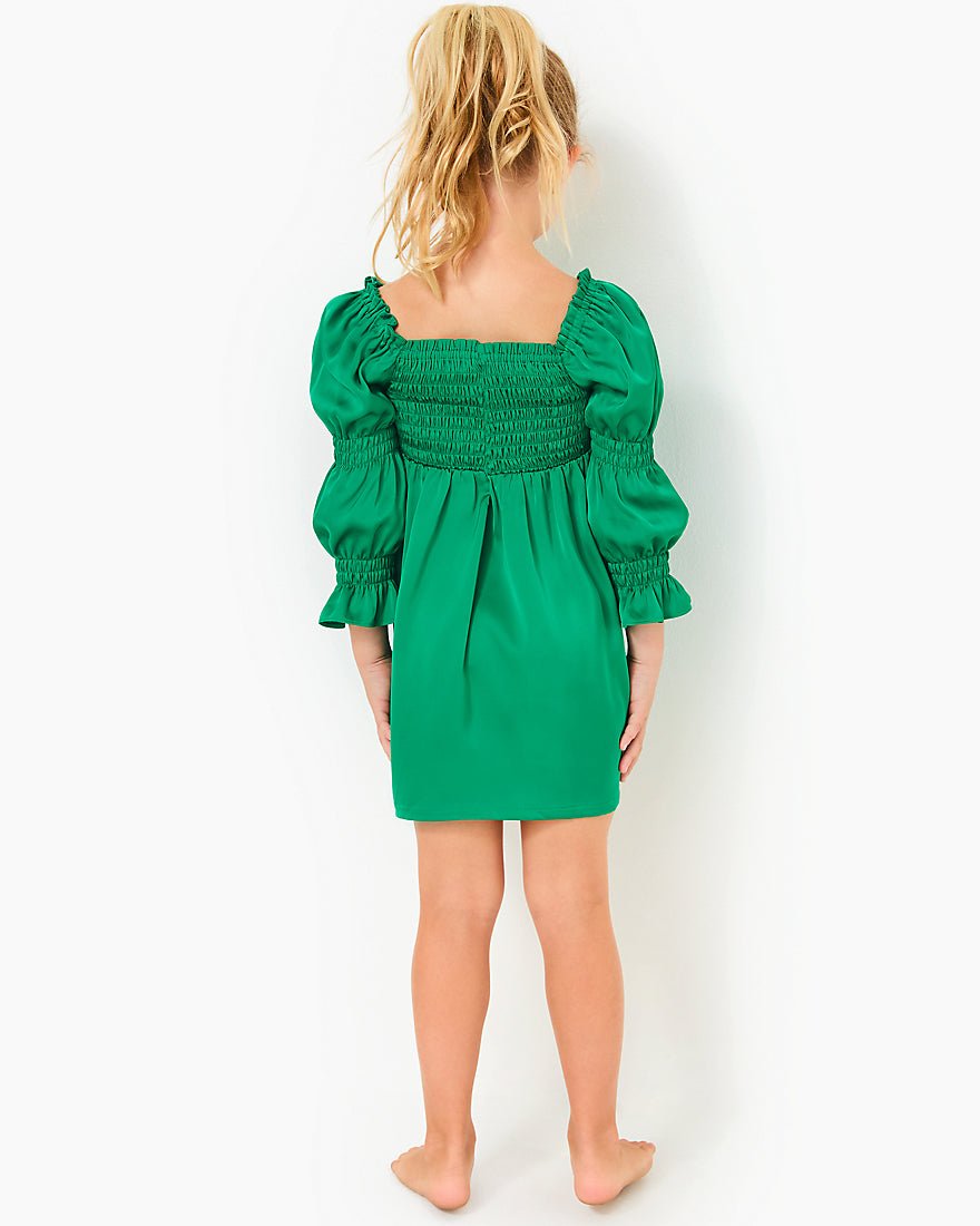 Girls Mini Beyonca Dress - Fiddle Leaf Green