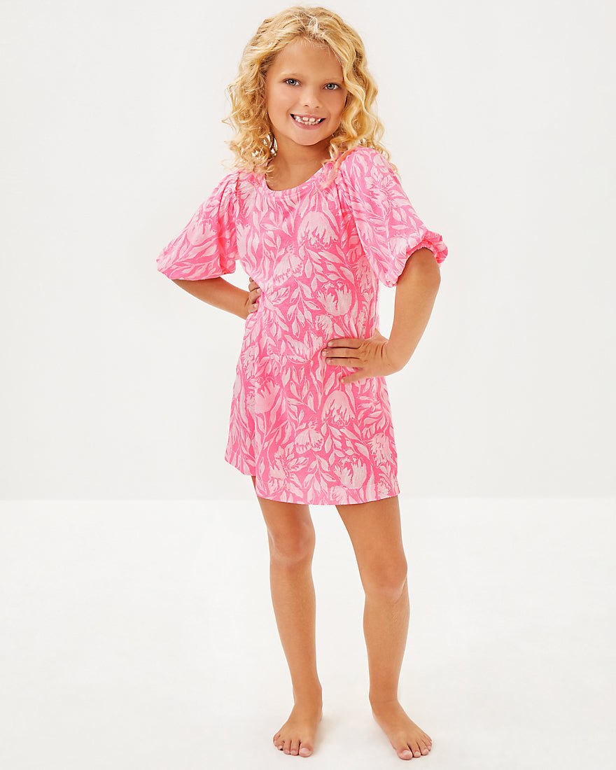 Girls Mini Mercer Dress - Rousseau Pink Tulip To Tango