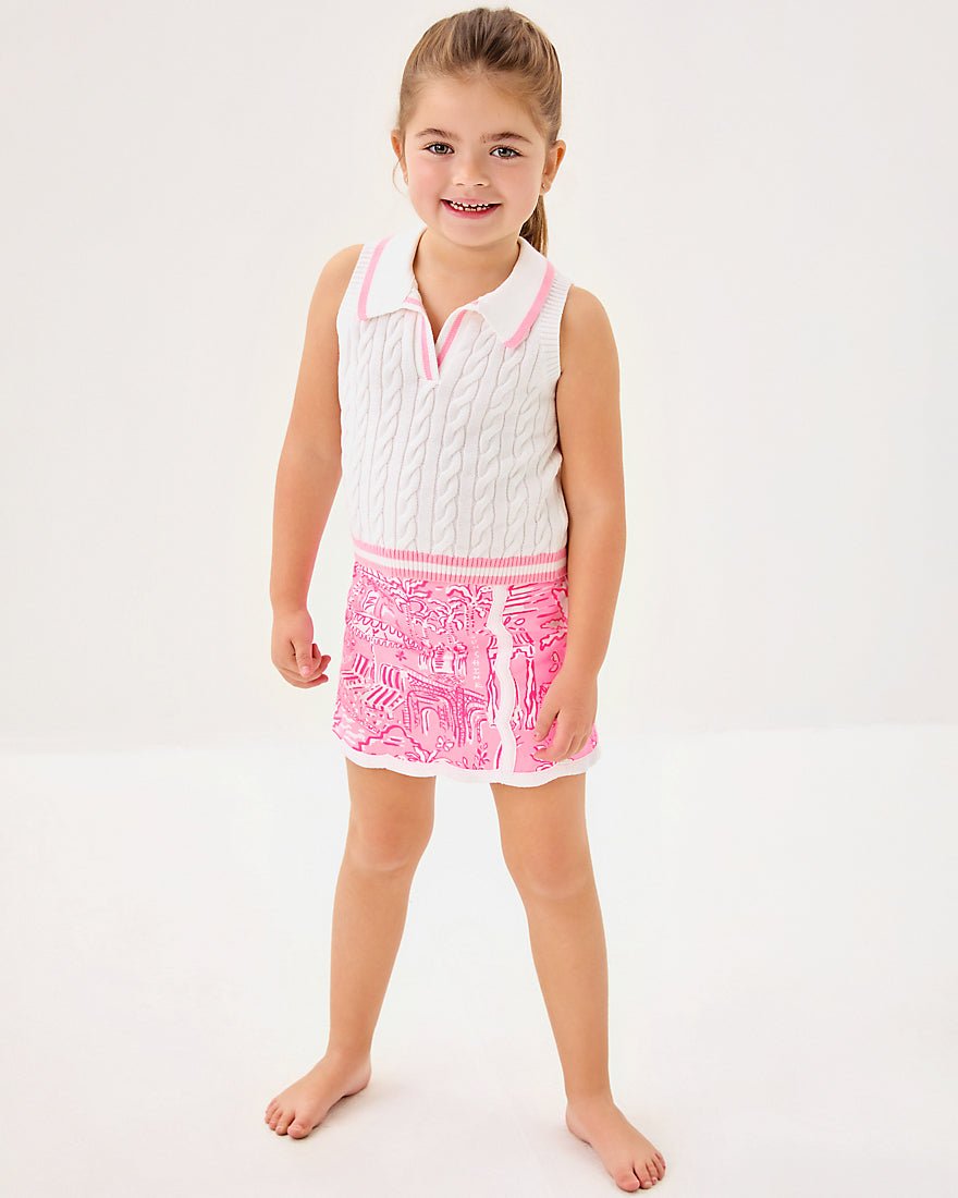 Girls Mini Michelina Skort - Conch Shell Pink Pennys Playground