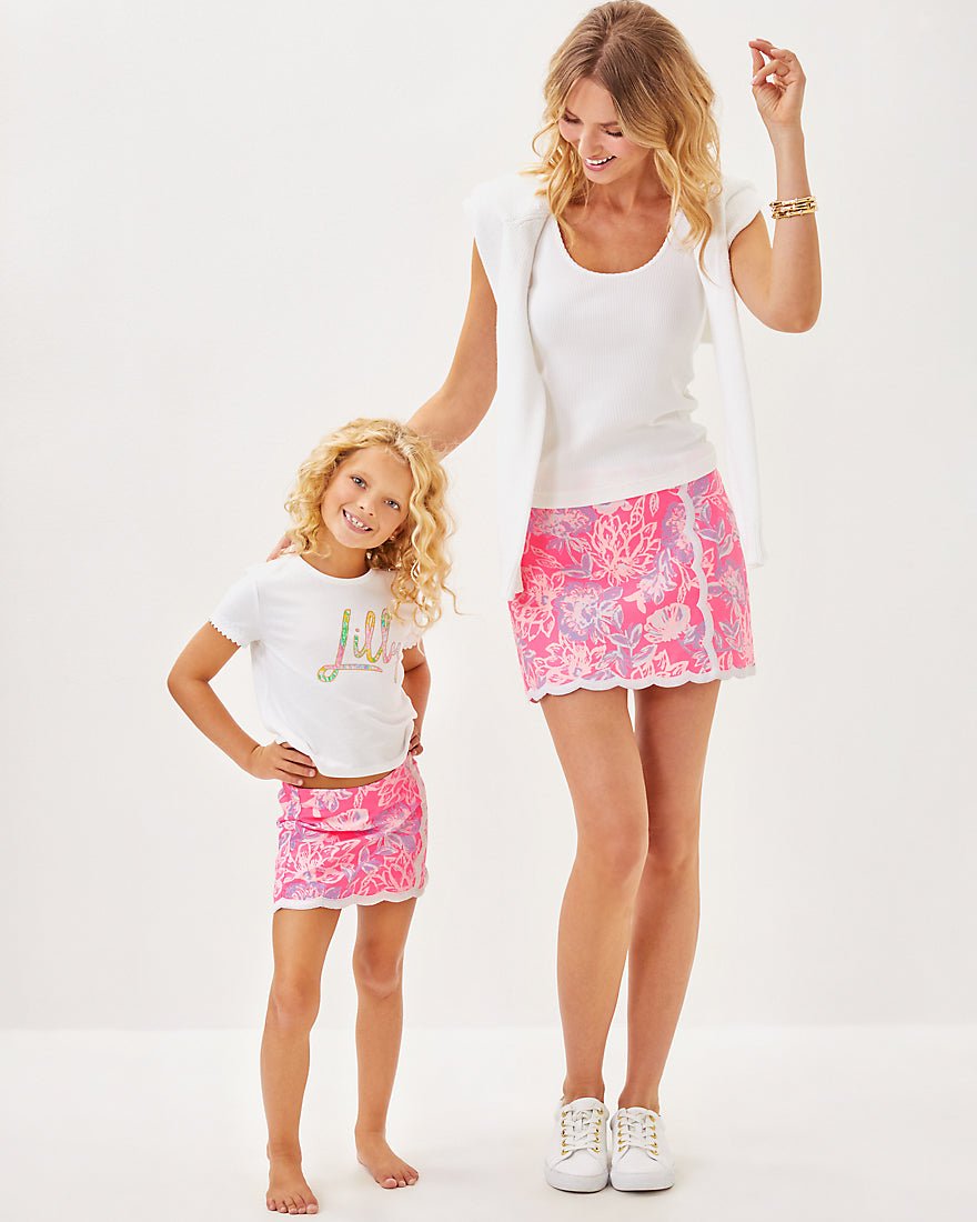 Girls Mini Michelina Skort - Rousseau Pink Zen Garden
