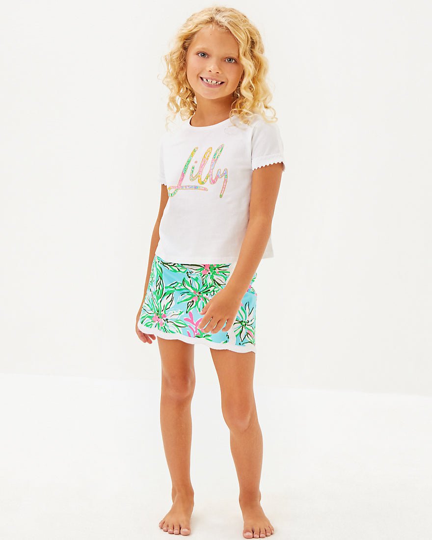 Girls Mini Rally Tee - Multi Bright Delight Patch