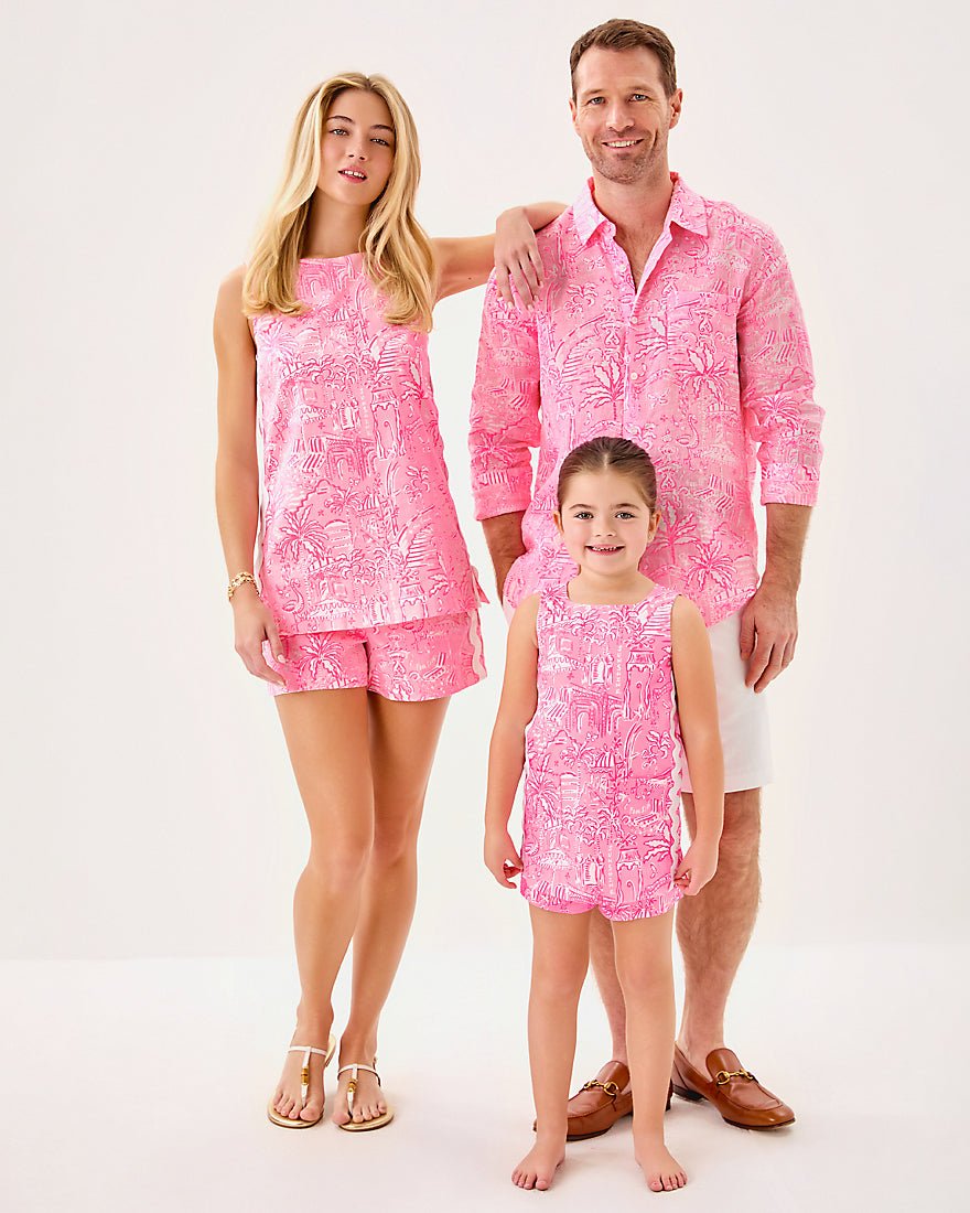 Girls Mini Romey Shift Set - Conch Shell Pink Pennys Playground