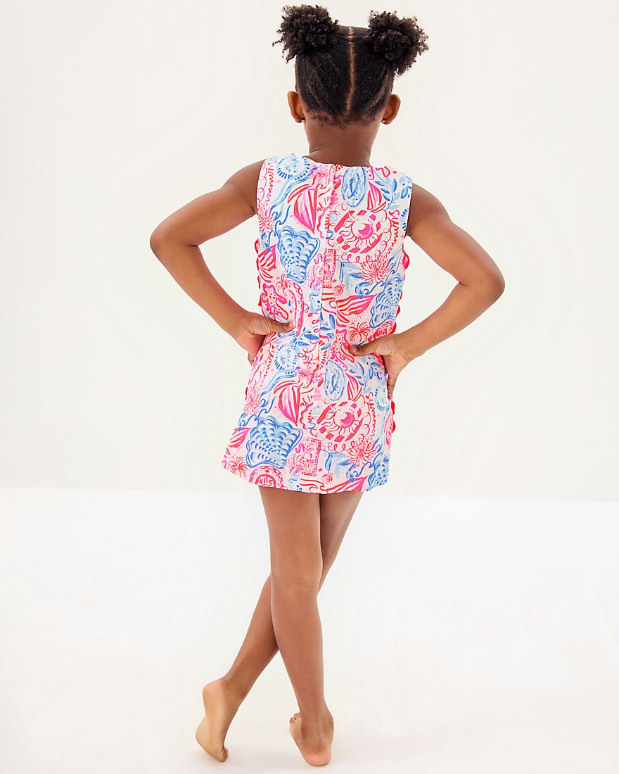 Girls Mini Romey Shift Set - Resort White Lil Sun Sea Sand
