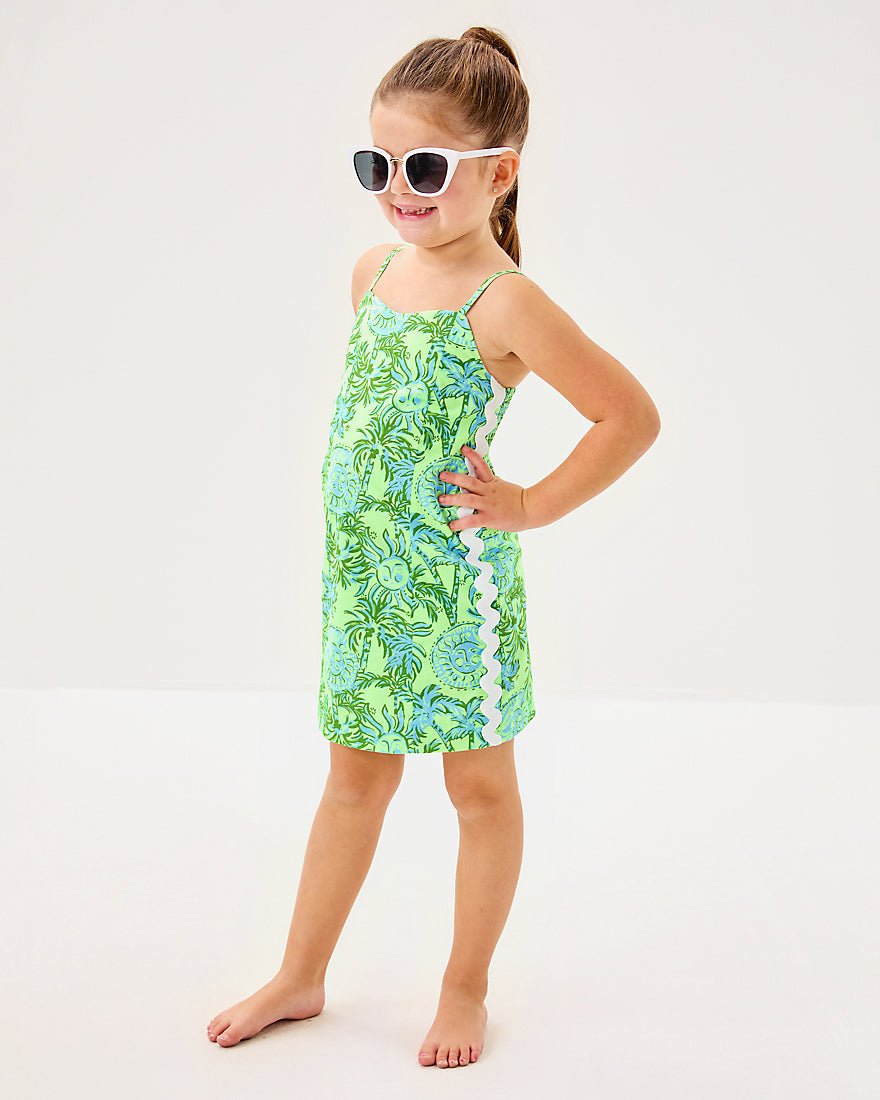 Girls Mini Shelli Dress - Cool Mint Catchin Rays