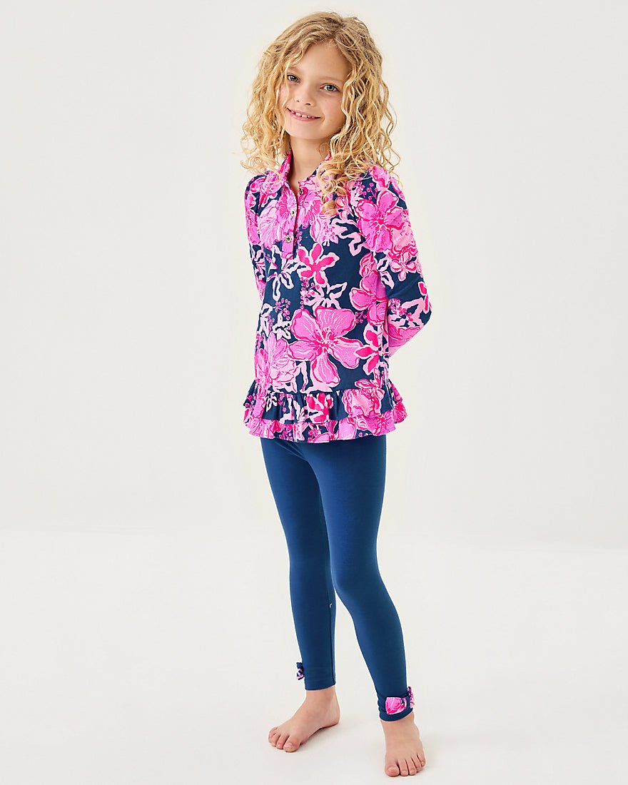 Girls Penelope Tunic And Legging Set - Starlight Navy Once And Floral