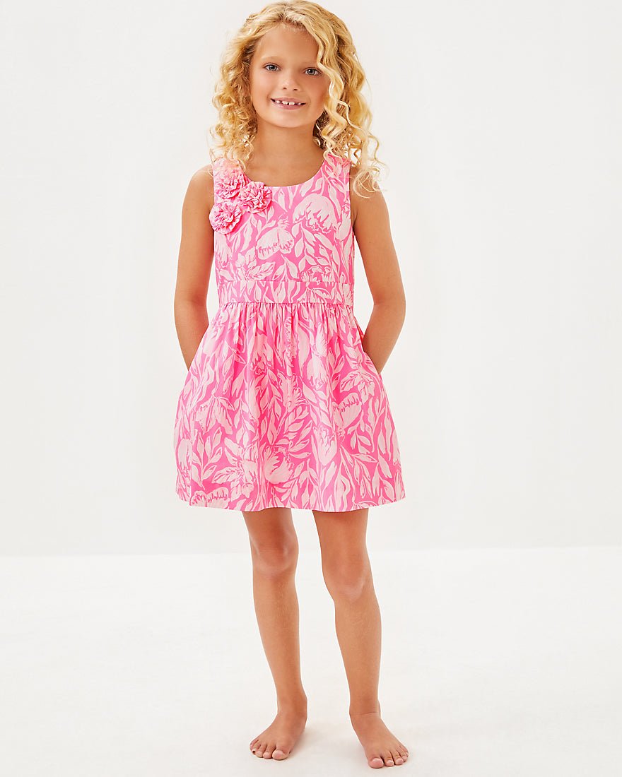 Girls Suni Dress - Rousseau Pink Tulip To Tango