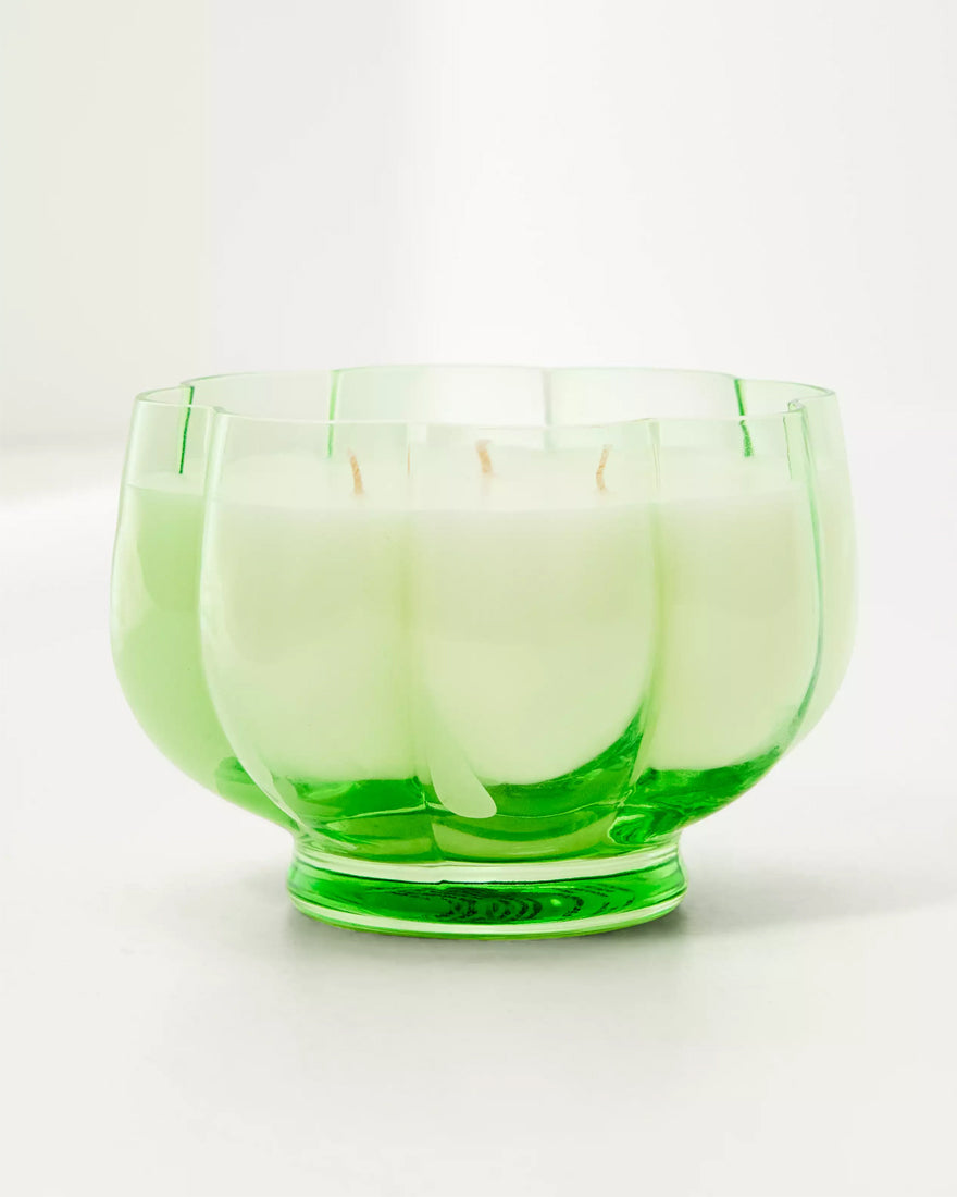 Bougie en verre coquille Saint-Jacques