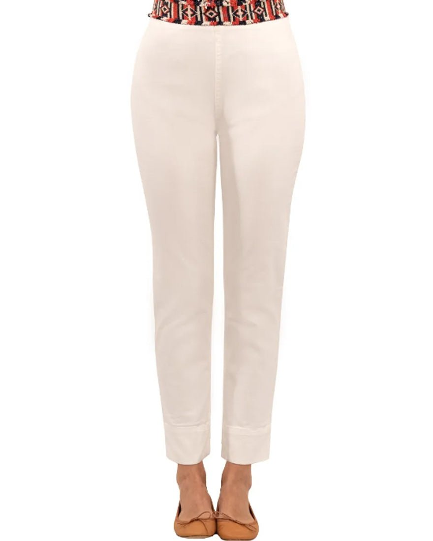 Gripeless Denim Pull On Pant - White