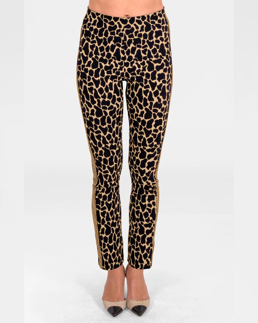 Gripeless Pull On Pants - Animal Instincts Giraffe Khaki