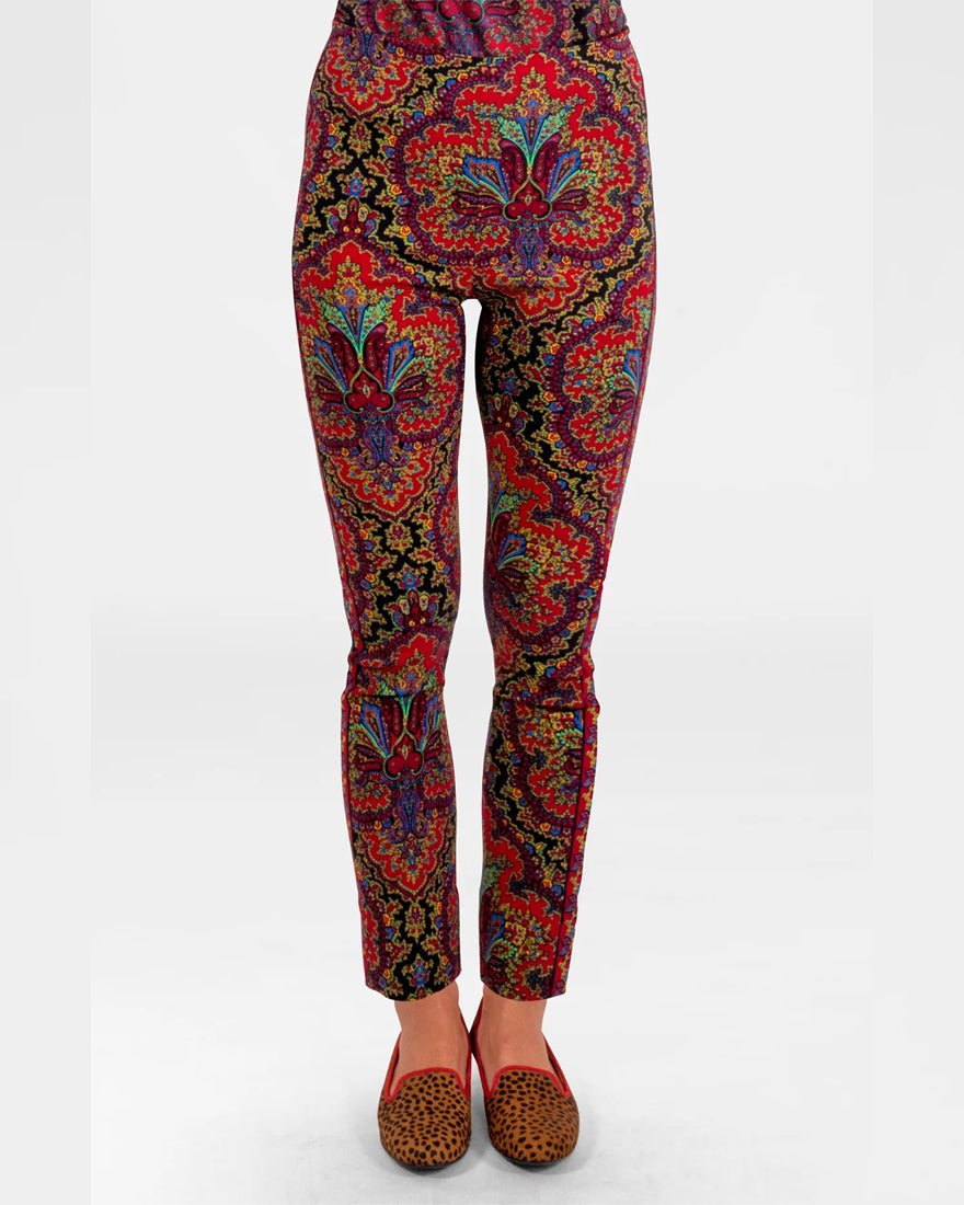 Gripeless Pull On Pants - Black Passion Paisley