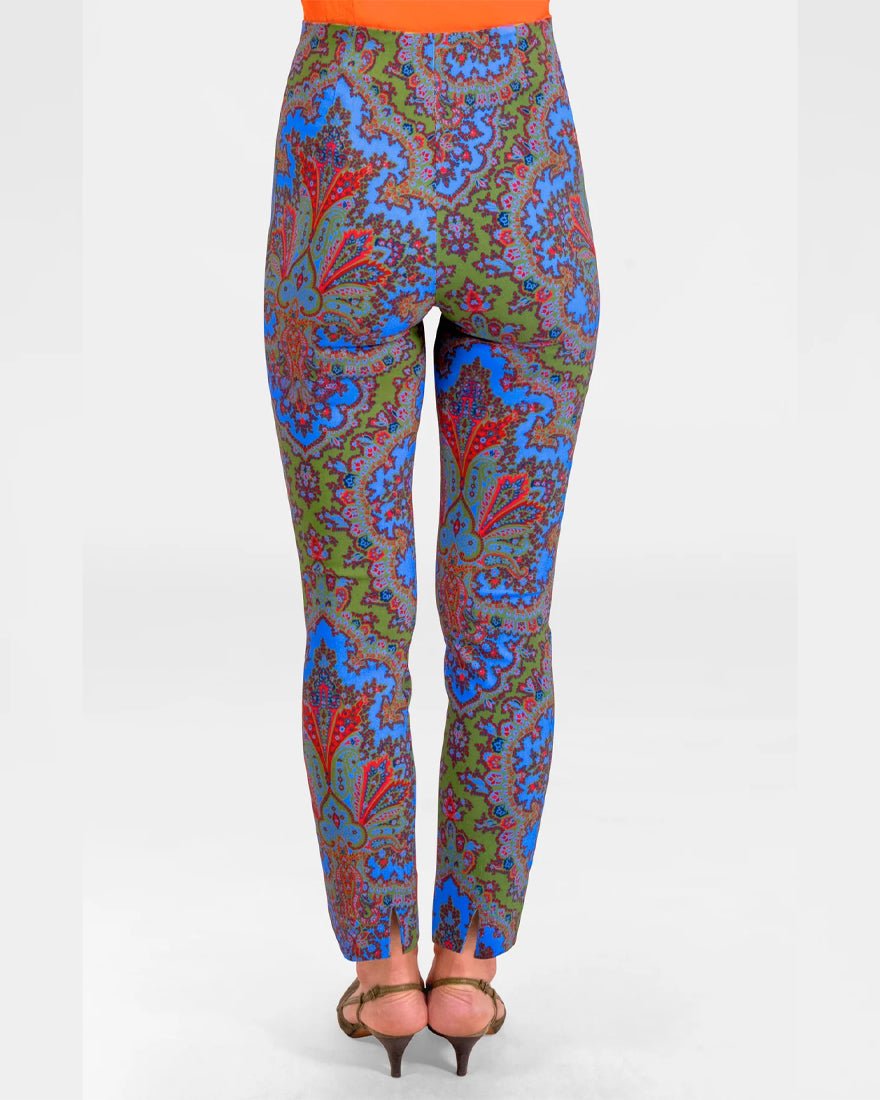 Gripeless Pull On Pants - Olive Passion Paisley