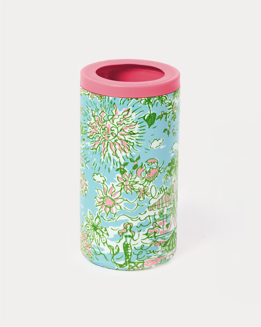 Lilly Pulitzer Gift with Purchase Insulated Can Tumbler Fresh Water Blue Sunbathers Bliss