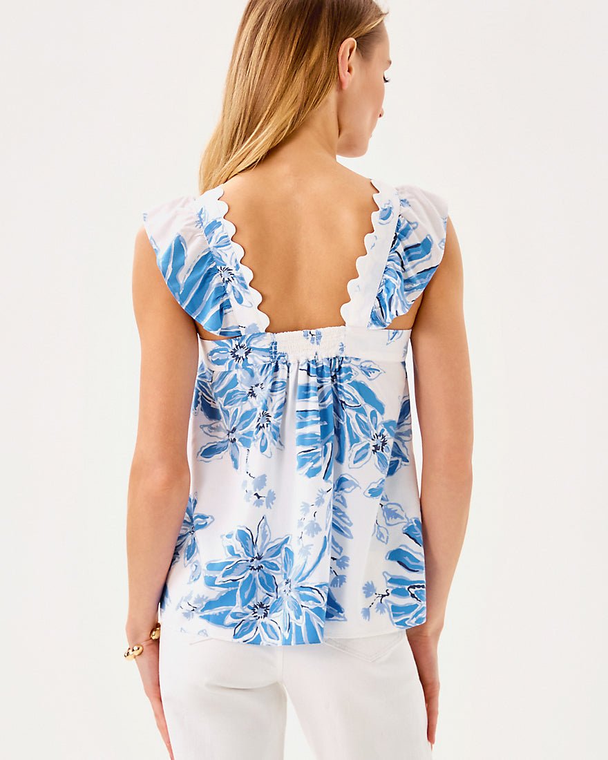 Gyah Sleeveless Top - Resort White Jet Set Jungle