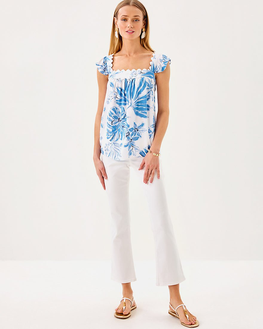 Gyah Sleeveless Top - Resort White Jet Set Jungle