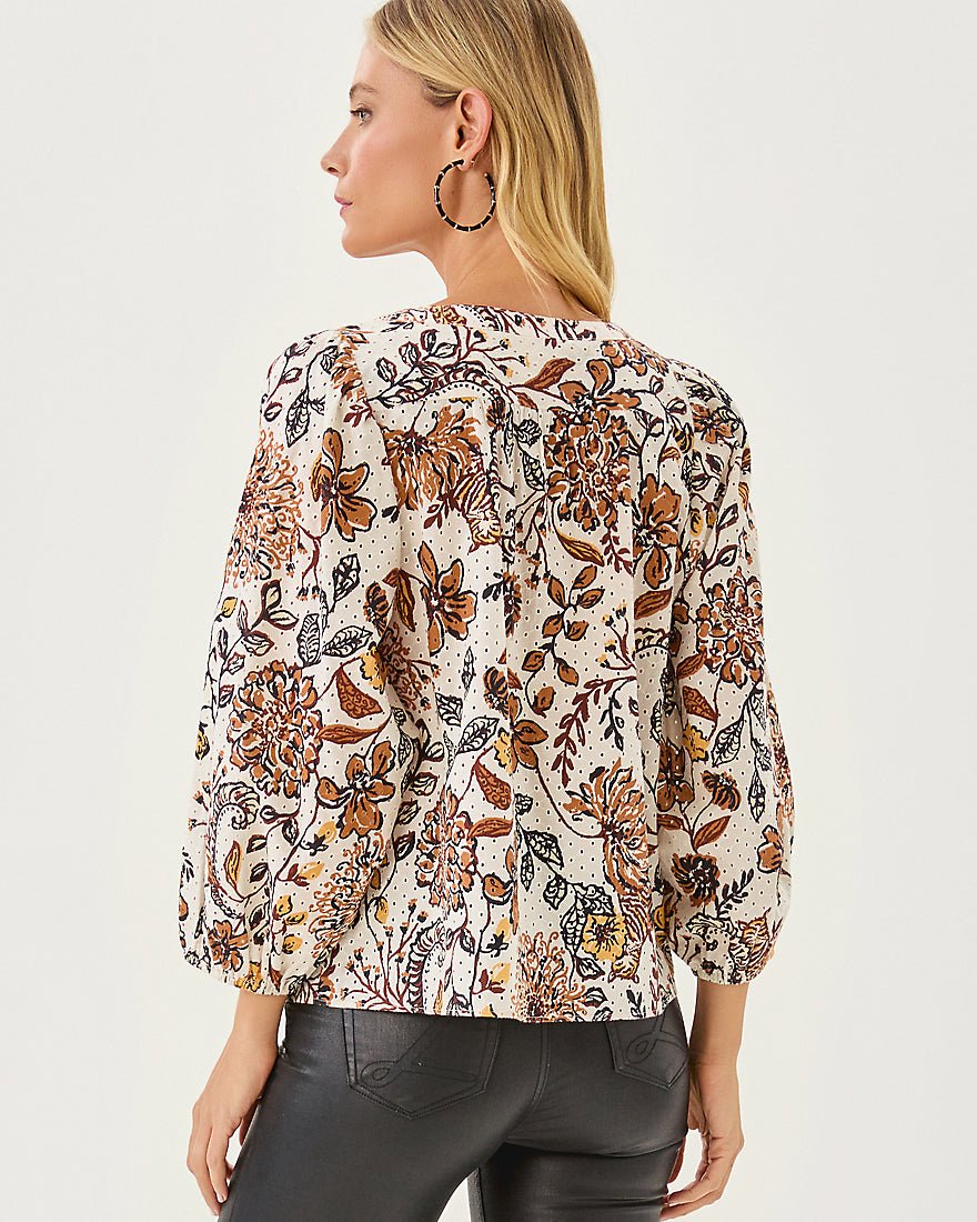 Haida Eyelet Top - Coconut Take Meowt