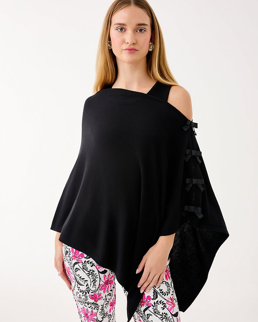 Lilly Pulitzer - Harp Wrap With Bows - Black
