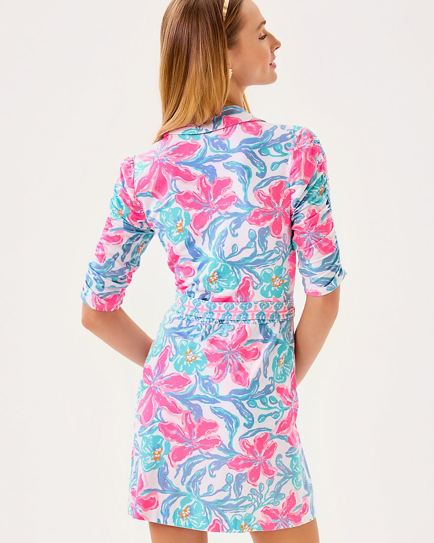 Ibby Skirted Romper - Cane Coral Crab Collab