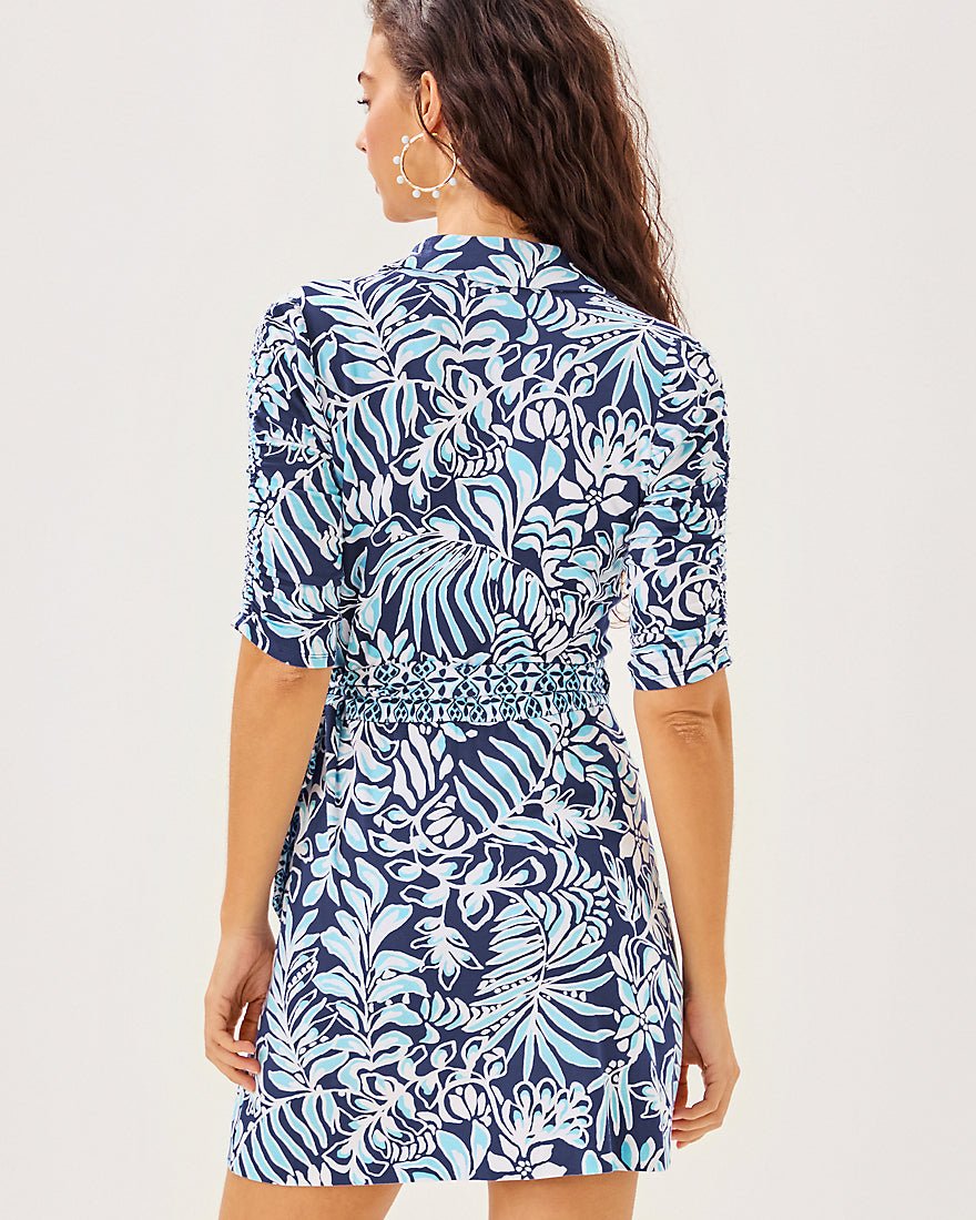 Ibby Skirted Romper - Sapphire Pool Summer Shorelines