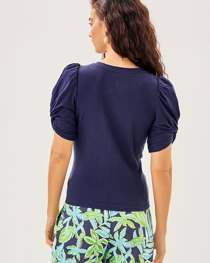 Igby Knit Top - Sapphire Pool