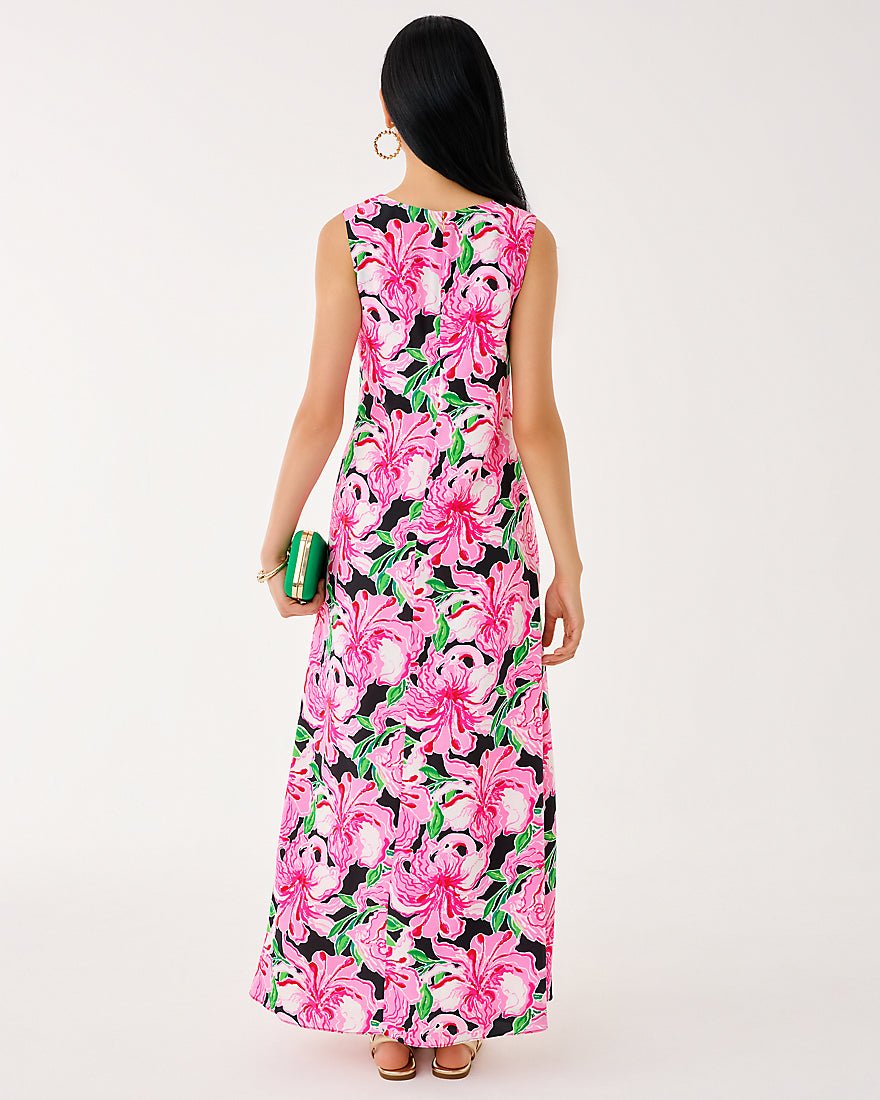 Lilly Pulitzer - Iris Silk Maxi Dress - Onyx Party All The Time
