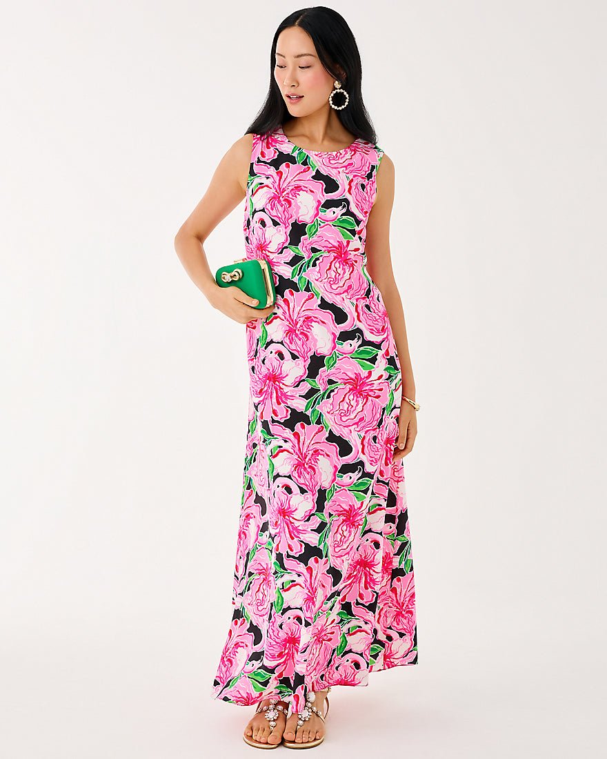 Lilly Pulitzer - Iris Silk Maxi Dress - Onyx Party All The Time
