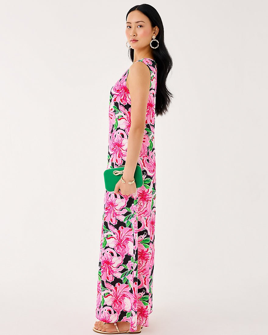 Lilly Pulitzer - Iris Silk Maxi Dress - Onyx Party All The Time