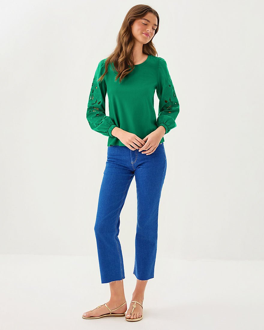 Isley Knit Top - Fiddle Leaf Green