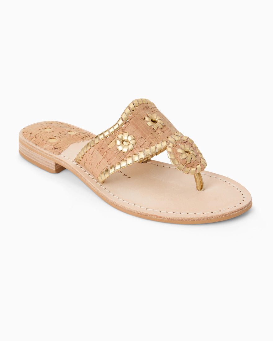 Jacks Flat Sandal - Natural Gold Cork