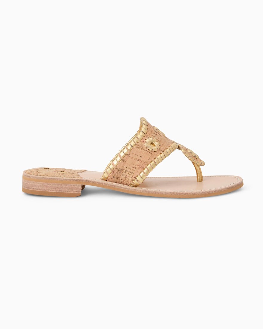 Jacks Flat Sandal - Natural Gold Cork