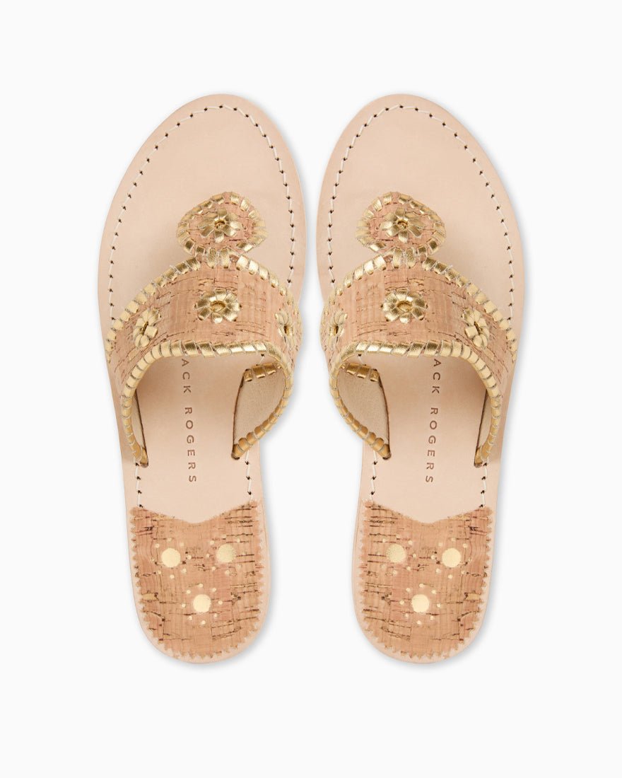 Jacks Flat Sandal - Natural Gold Cork