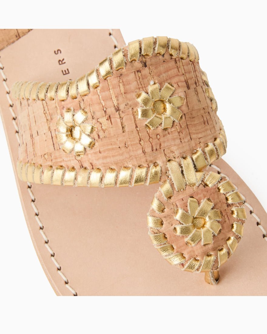 Jacks Flat Sandal - Natural Gold Cork