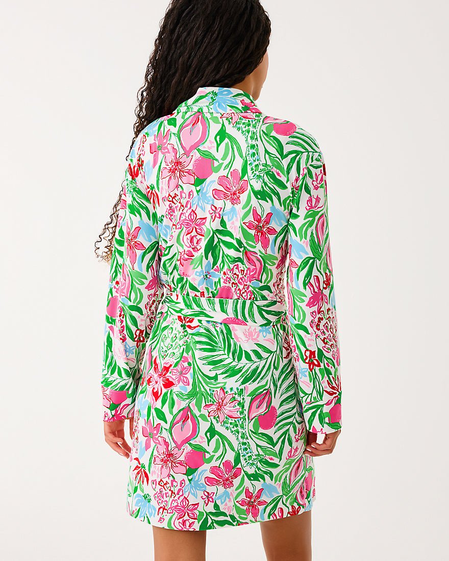 Janine Pj Robe - Multi Glowing Gardens