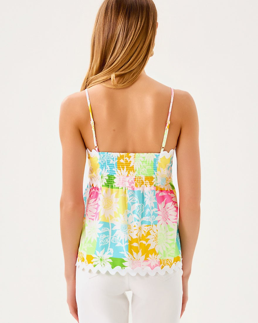 Jaydis Top - Multi Via Sunny Sunflowers