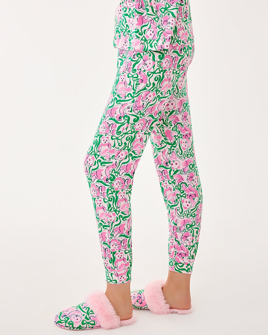 Jeffers Pj Pant - Pink Quartz Panda N Bows
