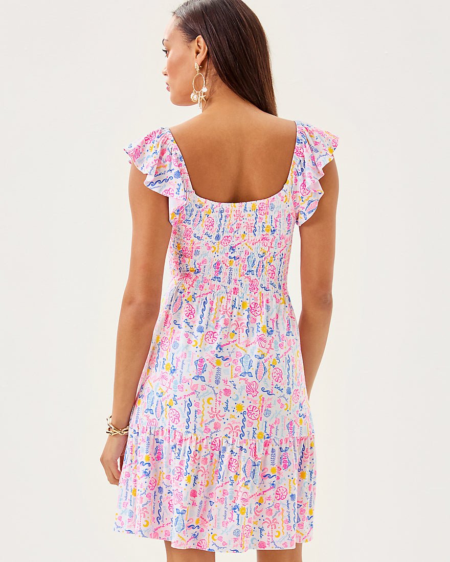 Jilly Smocked Dress - Multi Summer Serenade