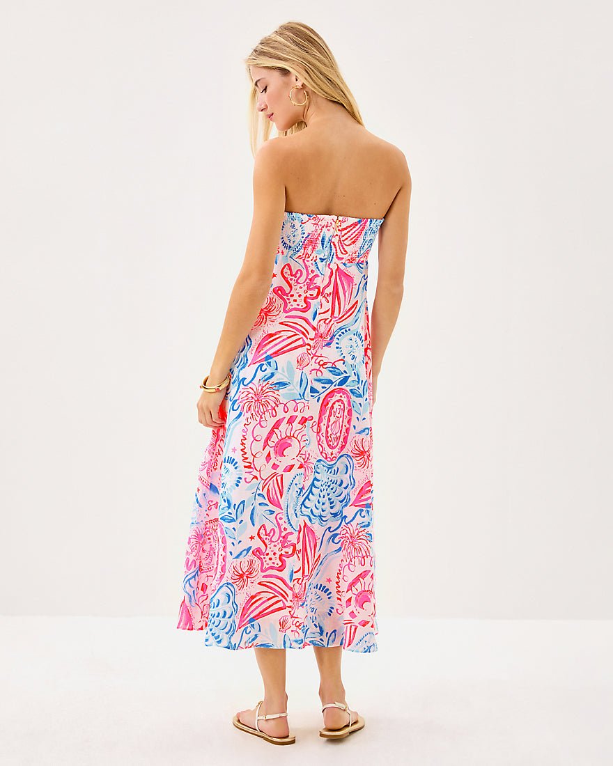 Jorgian Linen Midi Dress - Resort White Sun Sea Sand