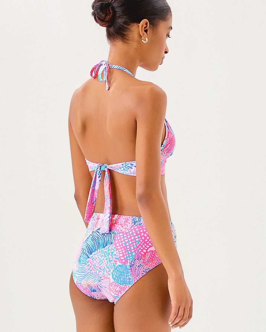 Jovian High Waisted Bikini Bottom - Multi Roar Of The Seas