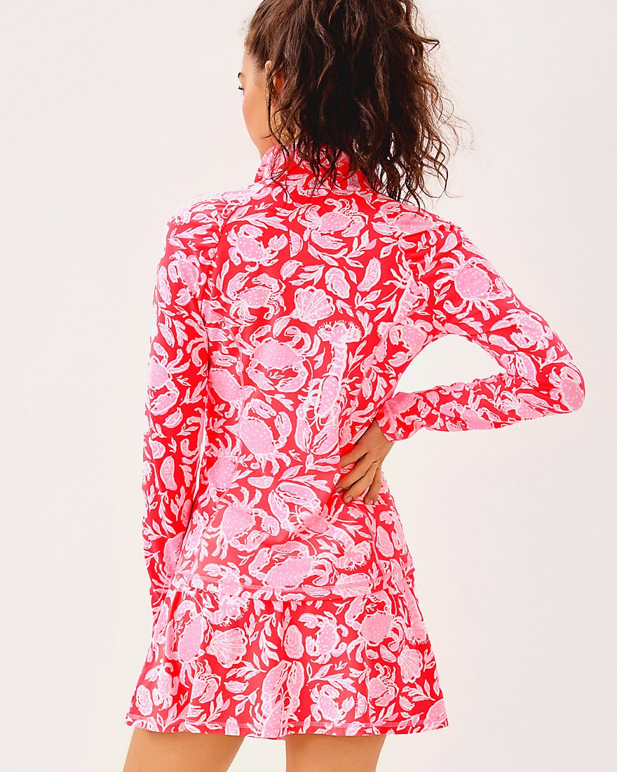 Justine Half Zip Upf 50 Plus - Cane Coral Crab Collab