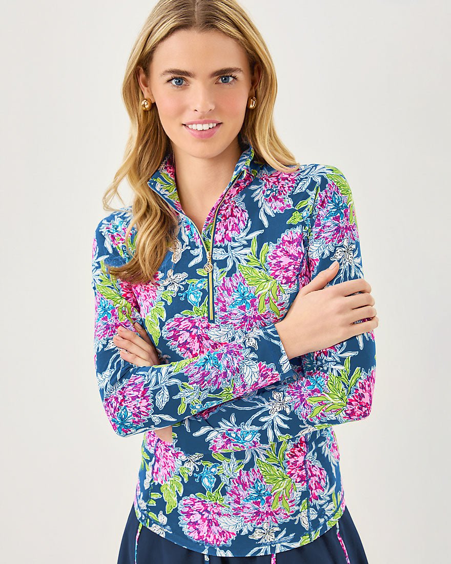 Justine Half Zip Upf 50 Plus - Multi Dahlia Licious