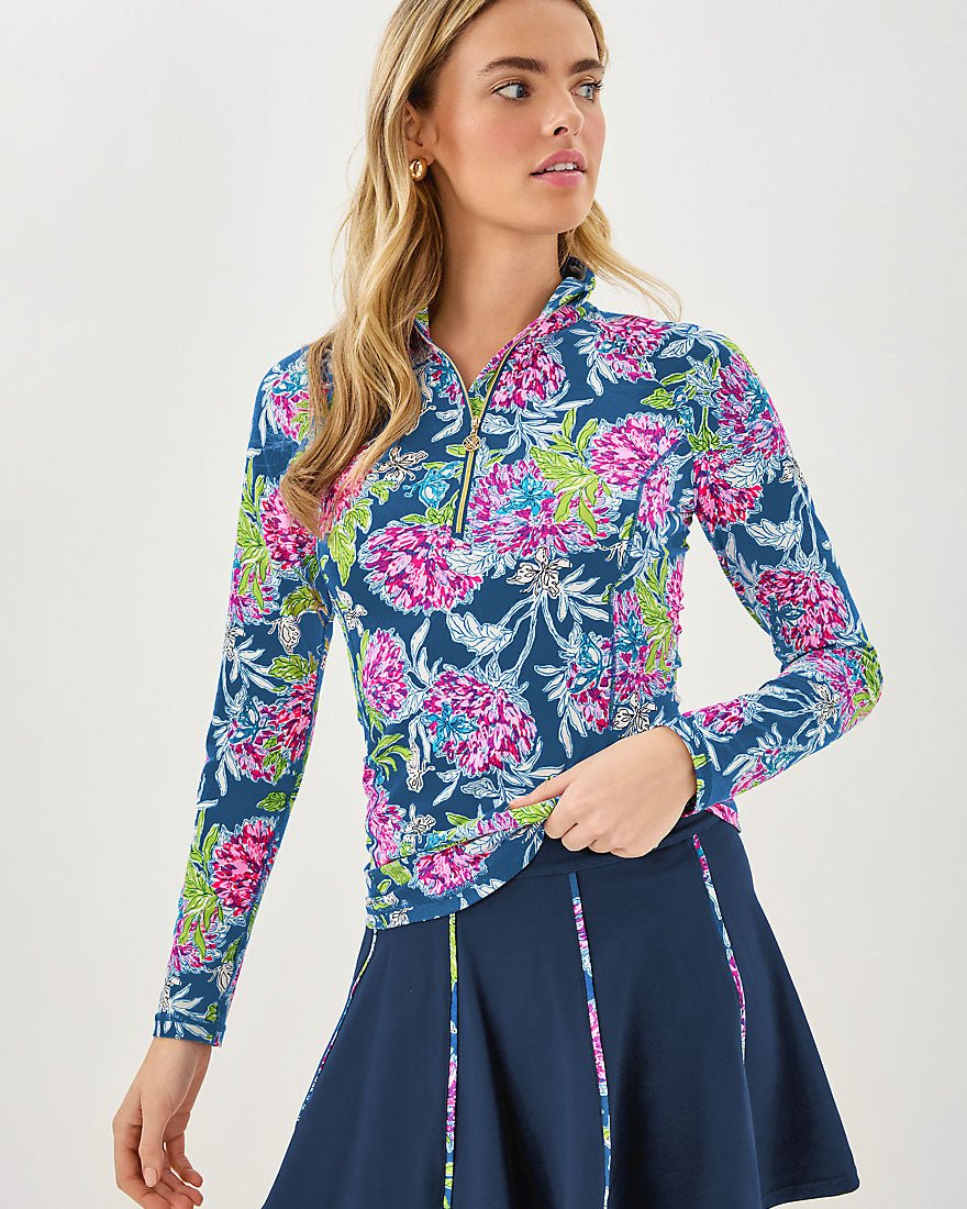 Justine Half Zip Upf 50 Plus - Multi Dahlia Licious