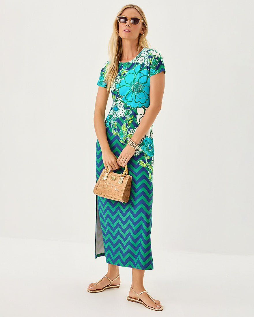 Kaden Upf 50 Plus Maxi Dress - Starlight Navy Chevs Kiss