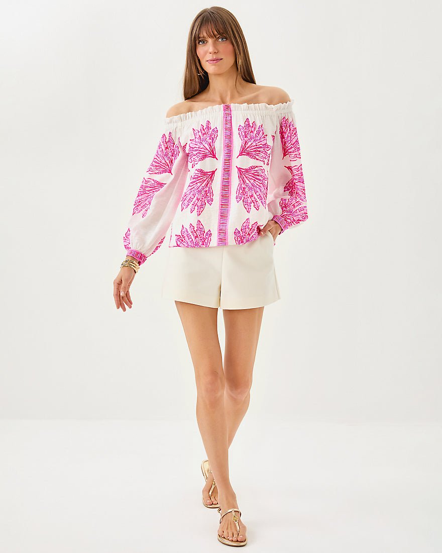 Kalinda Off The Shoulder Top - Pink Bliss Shady Babe