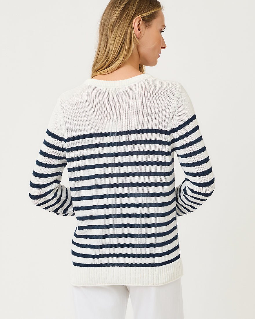 Lilly Pulitzer - Kelsa Sweater - Coconut Beach Bound Embroidery