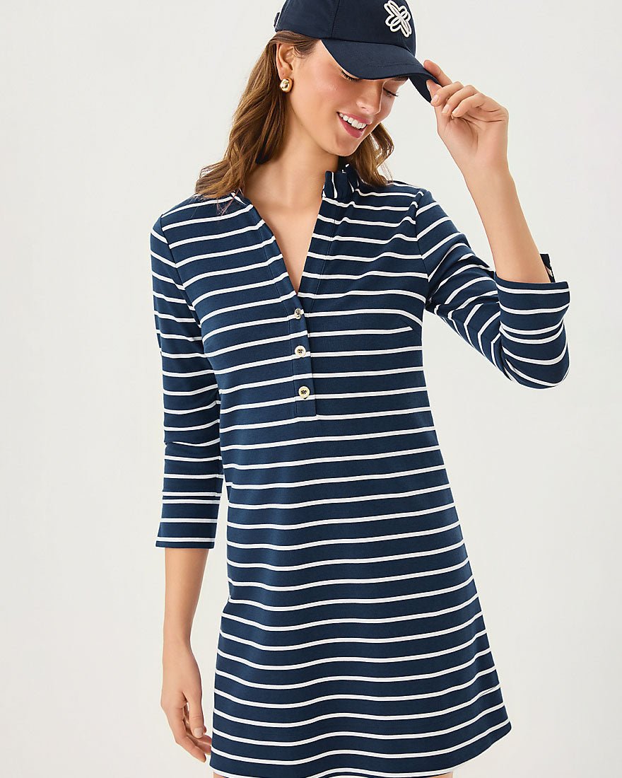 Knightley Dress - Low Tide Navy Heritage Stripe