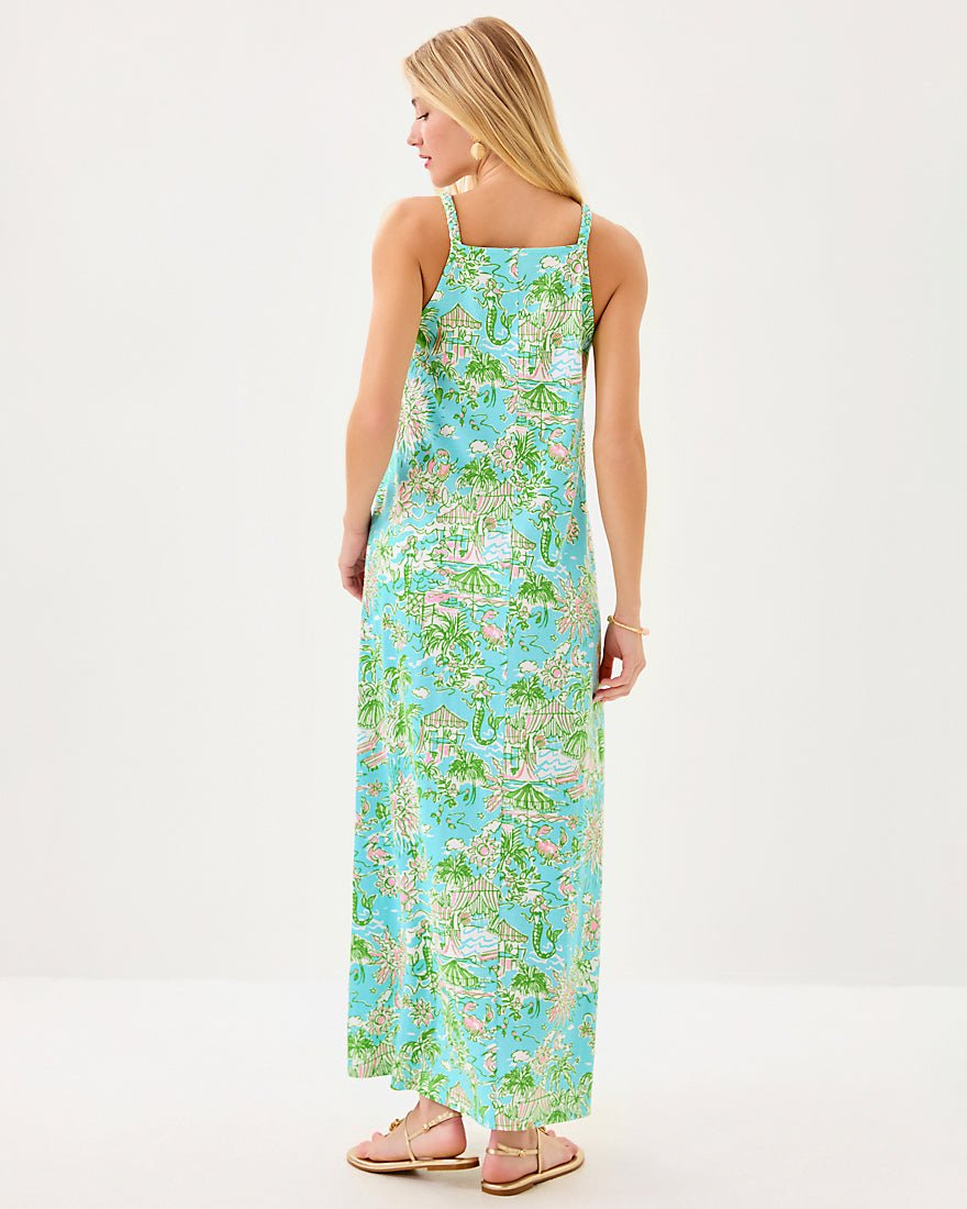 Kyleigh Maxi Dress - Fresh Water Blue Sunbathers Bliss