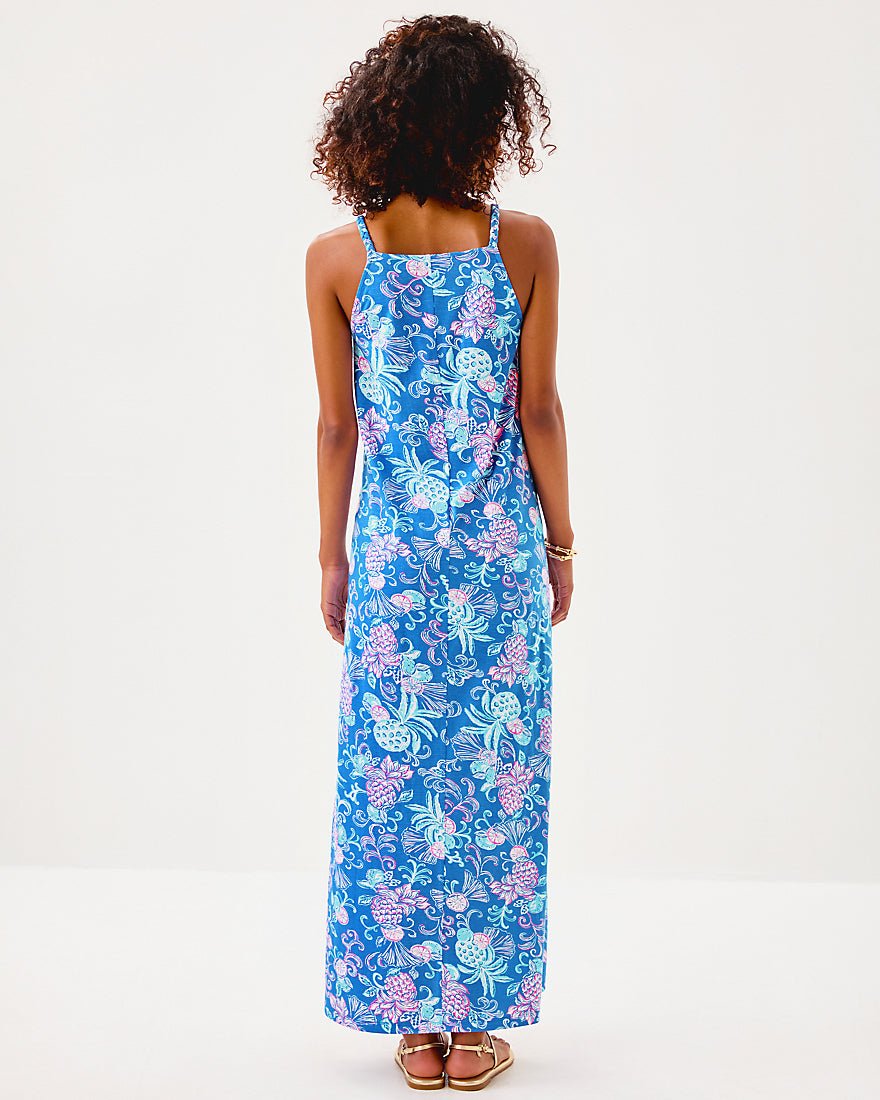 Kyleigh Maxi Dress - Sunwashed Blue Citrus Crush