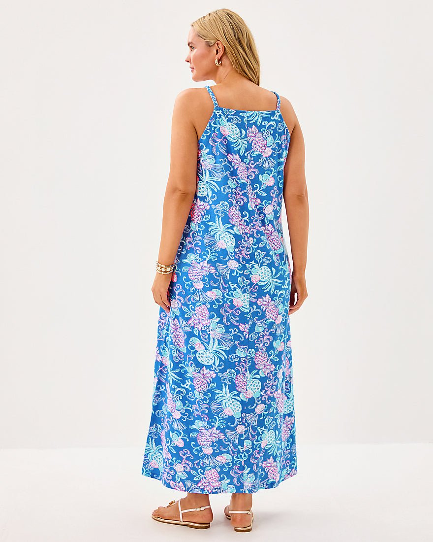 Kyleigh Maxi Dress - Sunwashed Blue Citrus Crush